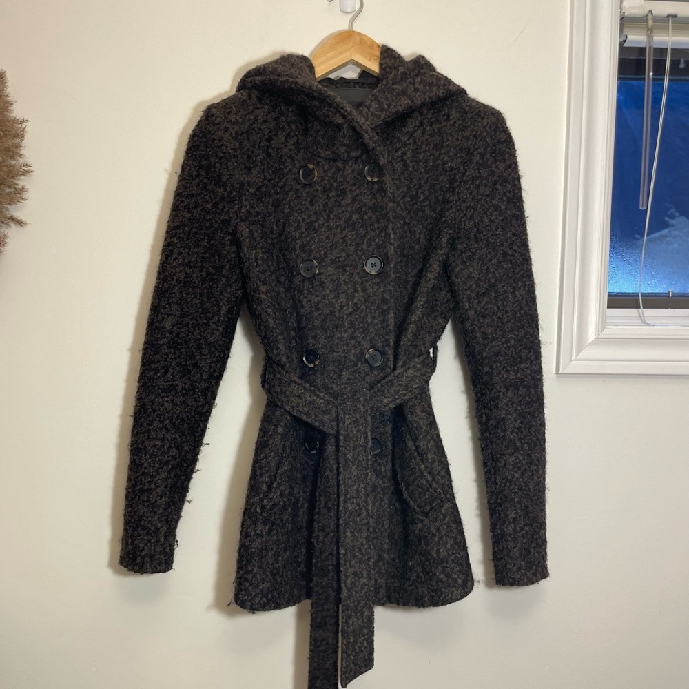Vera Moda VMMunich Loop Wool Jacket with reversible faux leather belt